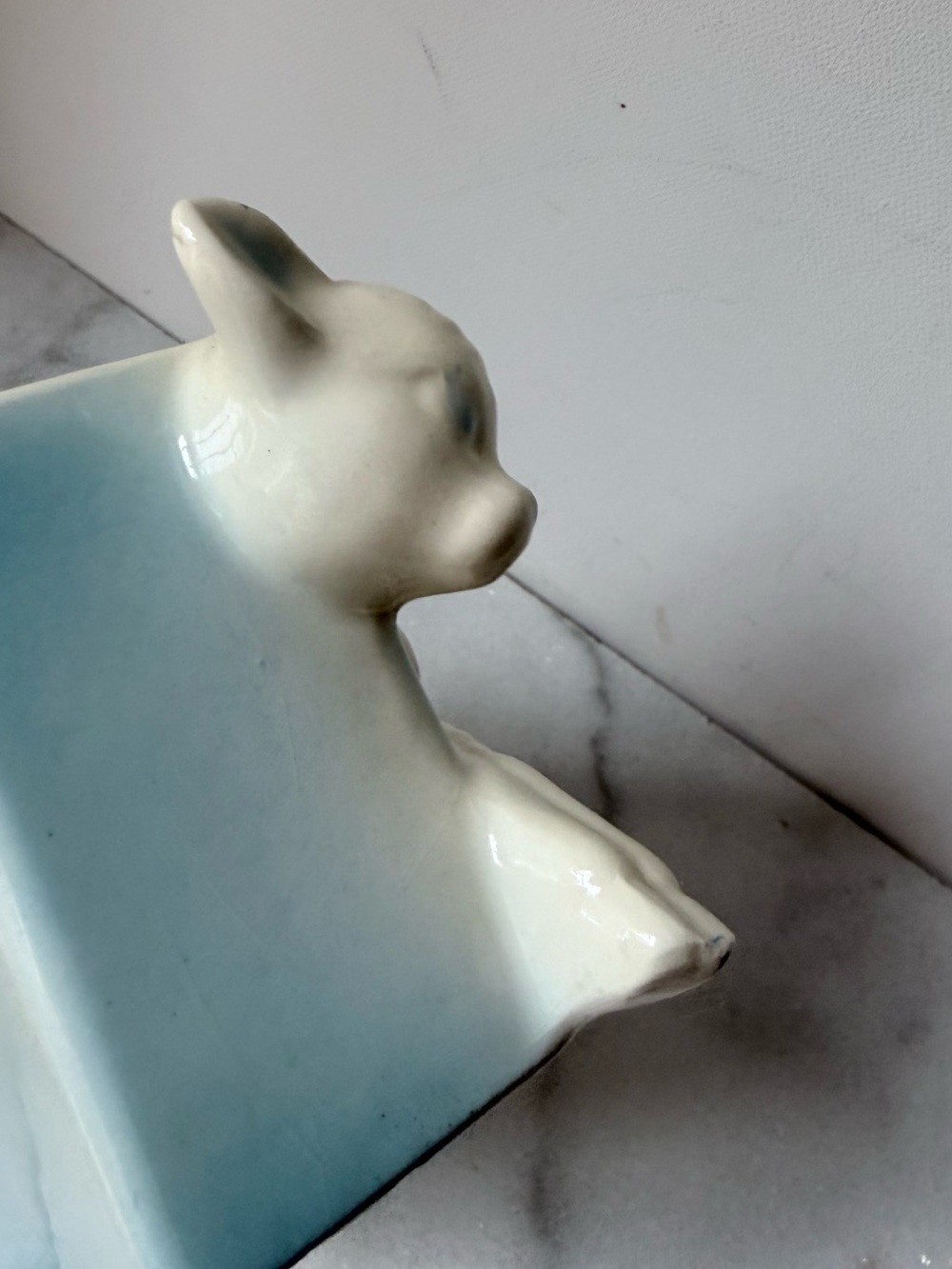 Vintage Ceramic Lamb Planter - Light Blue and White - Picture 10 of 13
